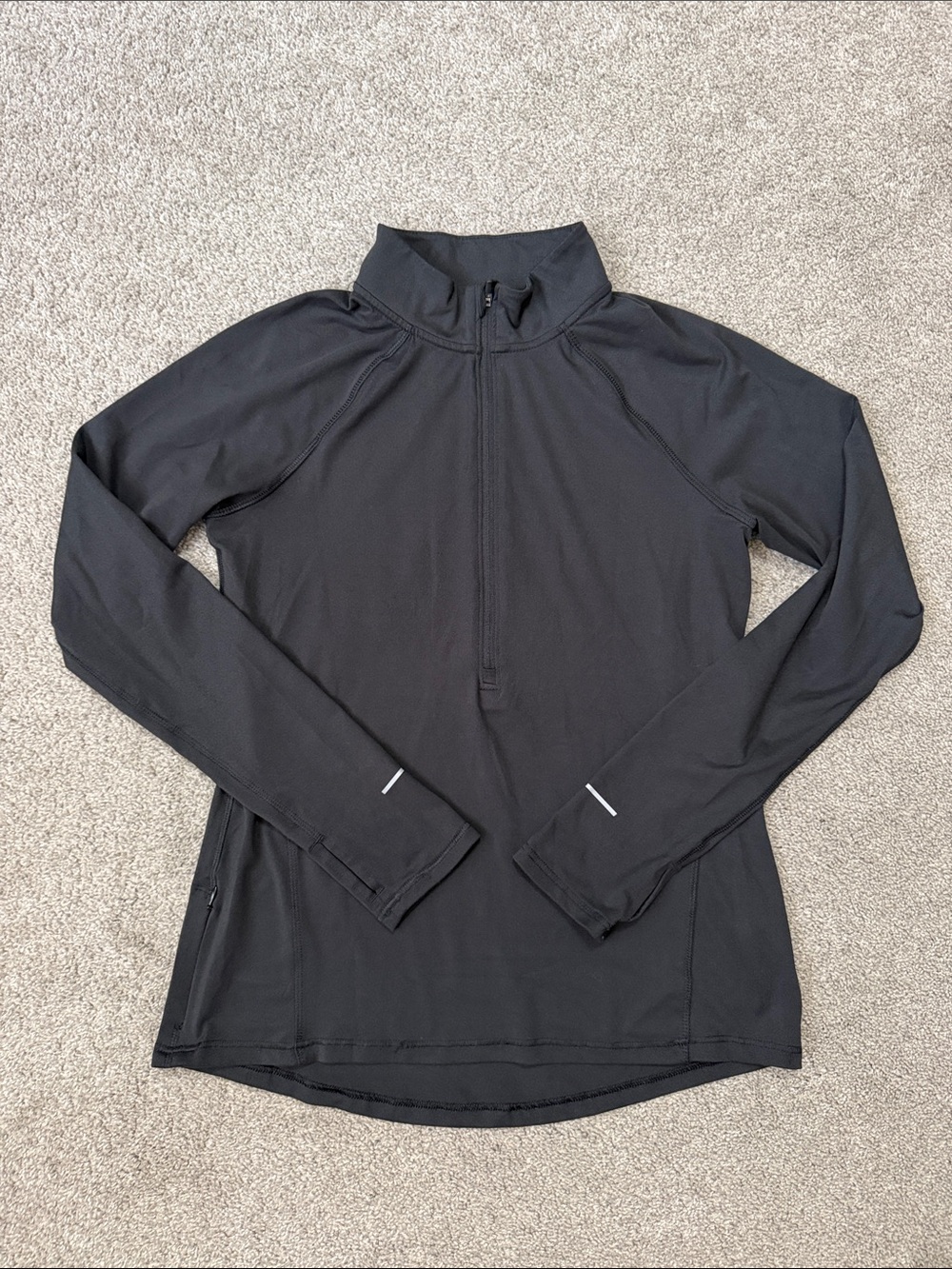 C9 by Champion Black Long-Sleeve Quarter Zip Top w/ Reflective Accents Size S